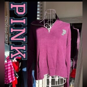 Victoria's Secret PINK Maroon Half Zip-Up Jacket